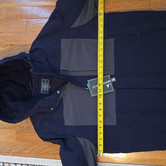 G. H. BASS & CO BRAND MENS BLUE & GRAY HOODED WINTER COAT SIZE XL - Picture 7 of 16